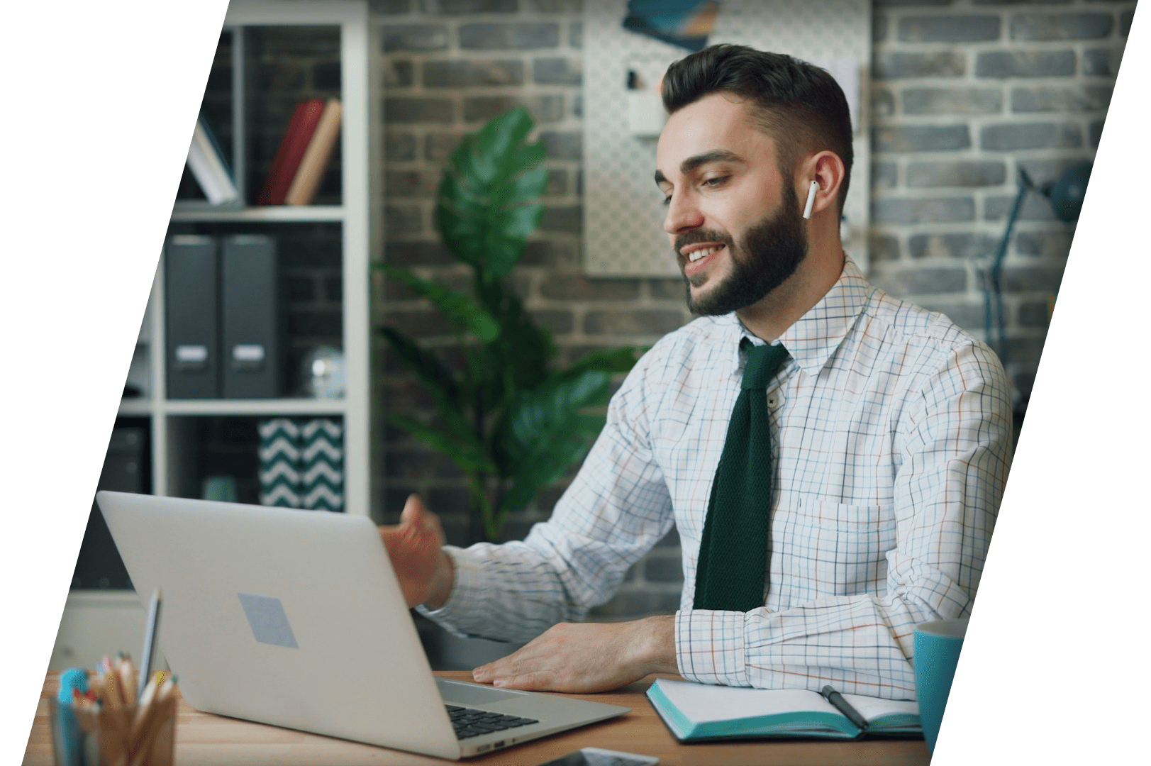 Business professional working online
